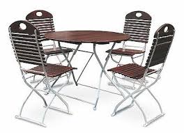 Biergartenmobel 1x Tisch O100cm 4x Stuhl Exklusiv Stuhle Holzdesign Tisch