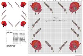 You will need a cross stitch fabric, pattern, embroidery needle, embroidery floss, embroidery scissors, and embroidery hoop. Cross Stitch Border With Papavers Flowers Width About 30 Stitches Free Download Free Cross Stitch Patterns Simple Unique Alphabets Baby