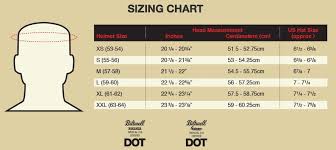 Biltwell Bonanza Helmet Size Chart