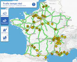 Accidents, bouchons, état des routes, conditions de circulation. Carte Du Trafic 19h00 Autoroutes Info Trafic France Facebook