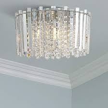 Francesca 14 Wide Clear Crystal Led Ceiling Light 63h43 Lamps Plus In 2020 Ceiling Lights Modern Ceiling Light Crystal Ceiling Light
