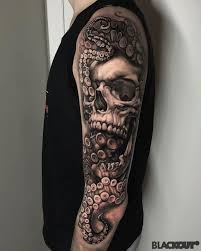 Black And Grey Realism Tattoo Artists Vancouver Kraken By Alena Shutko Blackout Tattoo Tattoos Black And Grey Tattoos