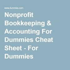 For Dummies Non Profit Accounting Bookkeeping Business Business Tax
