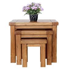 Browse through our wide selection of brands, like and. Aoke Solid Oak Nest Of 3 Tables In Light Oak Finish Solid Wooden Side End Lamp Nest Coffee Tables Buy Online In Angola At Angola Desertcart Com Productid 145682818