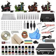Items included in this tattoo kit: Pin On Tattoo Gun Kit