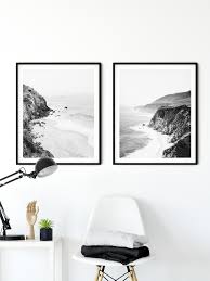 Black And White Framed Art Set Of 2 Set Of 2 Coast Prints Black And White Coast Photography Etsy In 2020 Black And White Wall Art California Wall Art Black And White Decor