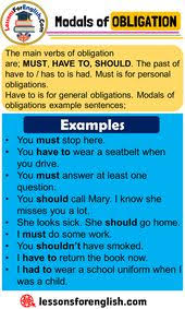 You have to drive on the left in the uk (it's a law). Modals In English Icin 34 Fikir Ingilizce Ingilizce Dilbilgisi Dilbilgisi