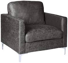 Homelegance Breaux Modern Track Arm Chair With Chrome Legs Accents Gray Homelegance Armchair Track Arm Chair