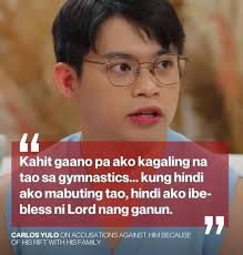 Carlos Yulo: "Basta ako, alam ko po sa sarili ko, sa puso ko na napatawad  ko na sila and inamin ko sa sarili ko na nagkamali ako. Kinarma na ako kasi  mali