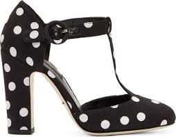 Black And White Polka Dot Heels Womens Dolce Gabbana Black White Polka Dot Heels On Shopstyle Com Duck Shoes Womens T Strap Shoes Black And White Pumps