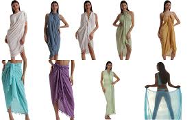 A sarong may be dyed, ornamented, fringed, or plain, but if it's a rectangle of fabric large enough to wrap around the body a couple of times, it can a few basic sarong ties should be mastered before all others, however: Eicolorte Hawaiian Beach Sarong Pareo Women Bikini Cover Up Swimsuit Wrap Skirt Swimwear White Short At Amazon Women S Clothing Store