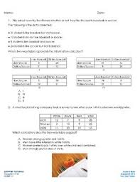Interpreting two way tables worksheet. Engage Your Student Augmented Reality 8th Grade Math Two Way Tables