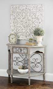 Everyone Needs That One Standout Piece In Their Entryway Shop The Intricate Emily Distressed Demilune Console Table Kirkland Home Decor Decor Entryway Decor