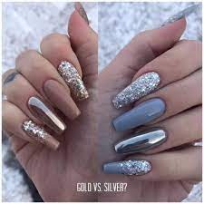 Because The Nails Have To Be Strong And Difficult To Allow Piercing Quite A Few Women Go For Gel Nail Designs Pie Coffin Nails Designs Nails 2018 Trendy Nails