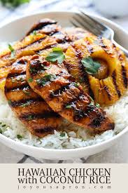 Hawaiian Chicken With Coconut Rice Recipe Easy Makanan Dan Minuman Makanan Resep