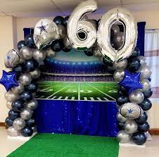 Dallas Cowboys Balloon Arch Dallas Cowboys Birthday Party Dallas Cowboys Party Cowboy Themed Birthday Party