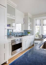 Interior of stylish minimalistic kitchen with gray and white brick walls, concrete floor and blue countertops with. 15 Edgy Agate And Geode Kitchen Decor Ideas Shelterness