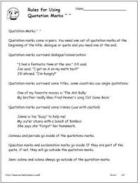 Quotation Marks Rules Worksheets Quotation Marks Rules Quotation Marks Quotations