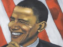 Sold at Auction: Michael Joseph, Michael Joseph Barack Obama Portrait  Painting