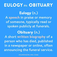 Obituary template & more fillable forms, register and subscribe now! Eulogy Vs Obituary What S The Difference Urns Online