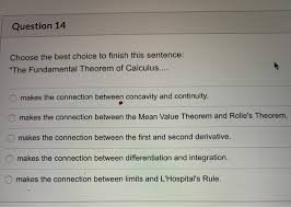 They use connection in a sentence, providing visitors a sentence for connection. Solved Question 14 Choose The Best Choice To Finish This Chegg Com