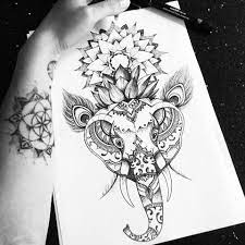 This lotus mandala tattoo is hand drawn by me at 300 dpi. Elephant Lotus Mandala Tattoo Design On Behance