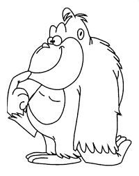 Cute Baby Gorilla Cartoon Coloring Sheet Animal Coloring Pages Coloring Pages Gorilla Illustration