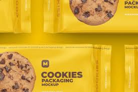 Cookies Flow Pack Mockup 4 Psd In 2020 Mockup Cookie Packaging Packaging Mockup