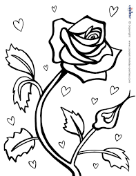 Printable Red Rose Coloring Page Printable Flower Coloring Pages Heart Coloring Pages Cross Coloring Page