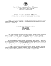 State of Arizona Acupuncture Board of Examiners