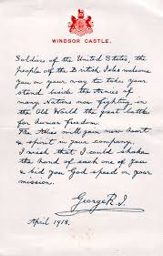 Letter To Soldiers Of The United States From King George V April 1918 Vintage Lettering Lettering King George