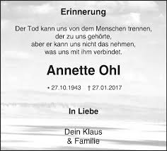 Official instagram of the ontario hockey league bit.ly/gameonohl. Traueranzeigen Von Annette Ohl Trauer Lokalkompass De
