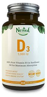 Vitamin D3 5000 Iu Bovinefree Mini Softgels Premium Quality D3 In Sunflower Oil Cold Pressed Certified Organic Extra Virgin Olive Vitamins Vitamin D3 Health