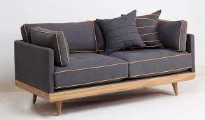 Upholstered Sofa With Teakwood Base Furniture Wooden Design Sofa Upholstery Wooden Sofa Seater Sofa