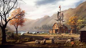 Post Apocalyptic Farmhouse Google Search Fantasy Landscape Farm Art Farmhouse Art