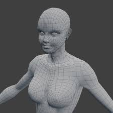 Woman Character Base Mesh Rigged 3d Model Character Base Female Characters Female Character Design