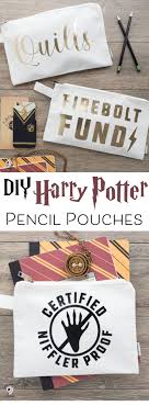 Diy Harry Potter Pencil Pouches Free Svg Files Harry Potter Diy Pencil Pouch Sewing Projects