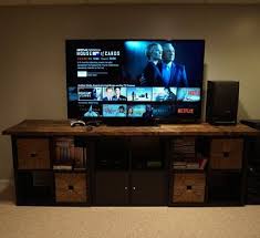 Ikea Hack Kallax Tv Stand With Wooden Top Indretning