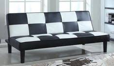 Banquette Convertible 3 Places Simili Noir Et Blanc Damier Lestendances Fr En 2020 Banquette Convertible Banquette Damier