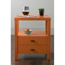 Leflore 2 Drawer Nightstand Orange Nightstands Nightstand Solid Wood
