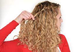 Ash blonde waterfall braids with curls. How To Do A Waterfall Braid On Curly Hair Naturallycurly Com