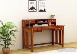 Buy Wallace Computer Table With Drawers Honey Finish Online In India Wooden Street Study Table Designs Computer Table Design House Window Design