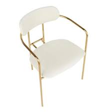 Lumisource Demi Gold And Cream Velvet Dining Chair Set Of 2 Ch Demi Auvcr2 The Home Depot Gold Dining Chairs Velvet Dining Chairs Gold Dining