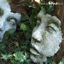 Diy Concrete Face Garden Sculpture Mold Made By Barb Easy Mold Making Of Your Face Sculpture Concrete Garden Concrete Sculpture Concrete Diy