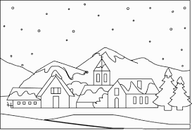 Inverno Tuttodisegni Com Disegni Da Colorare Disegni Da Colorare Natalizi Paesaggi