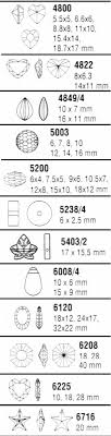 Colors Size Charts Rhinestone Shapes Dreamtime Creations