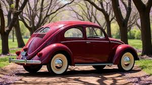 Image result for Bordeaux Red 1950 Beetle