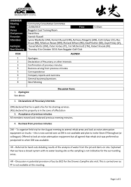 Agenda of Ordinary Council Meeting