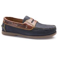 Classic Slip On Deck Shoe Navy Brown Independentshop Ie