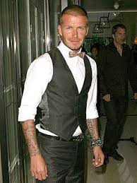 Black And Gold Vest And Bow Tie Bow Tie And Vest Combo David Beckham Style Mens Outfits Mens Fashion Trends